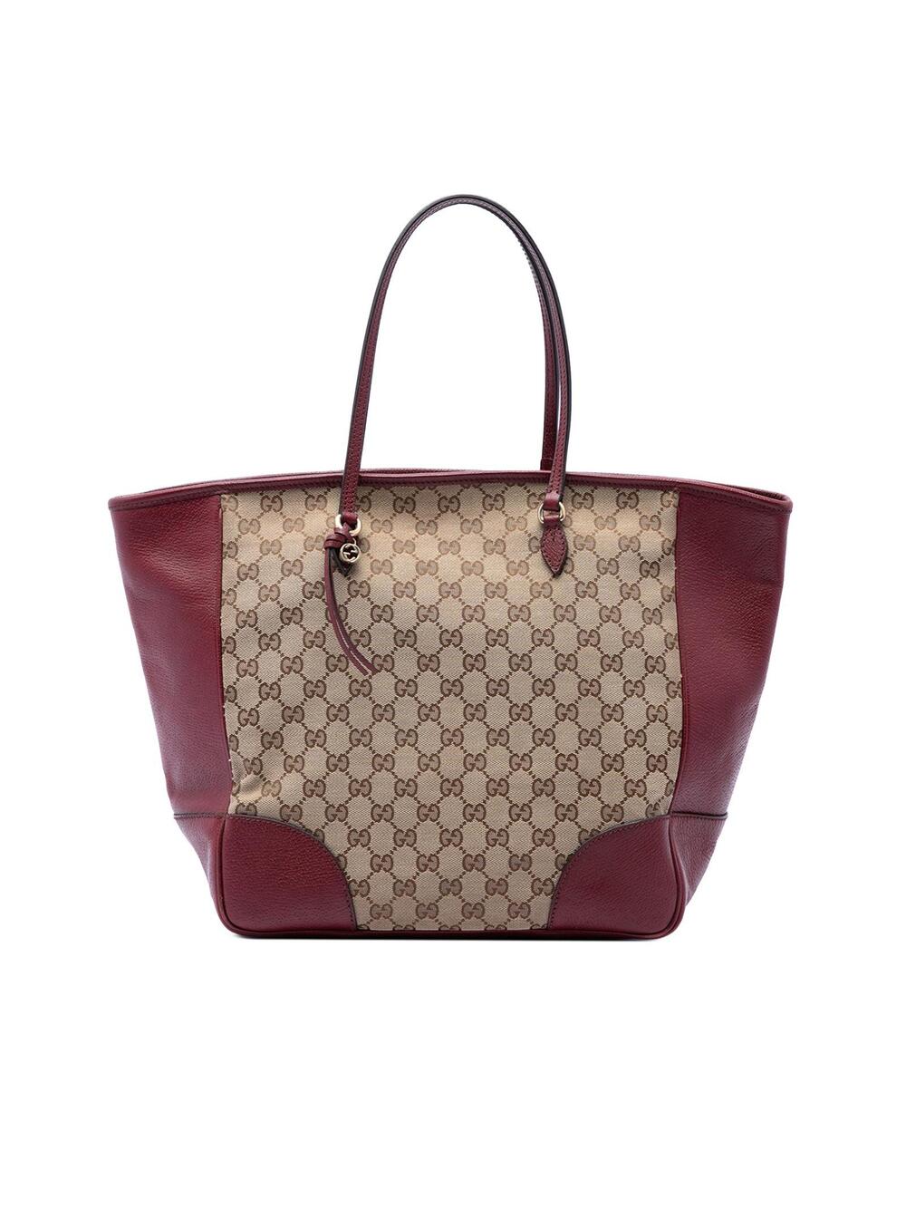 Gucci Gg Canvas And Calfskin Bree Tote #355970G55B
